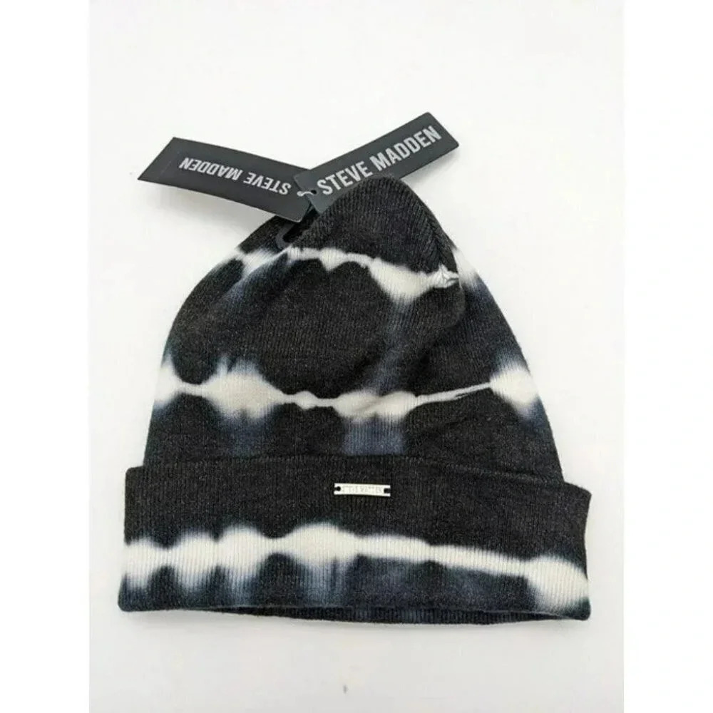 Women's TIE-DYE BEANIE BLACK | Steve Madden Hats NWT